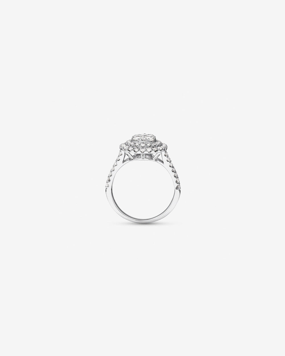 Stunning 1.3 TCW Round Moissanite Engagement Ring Clusters  Design 2