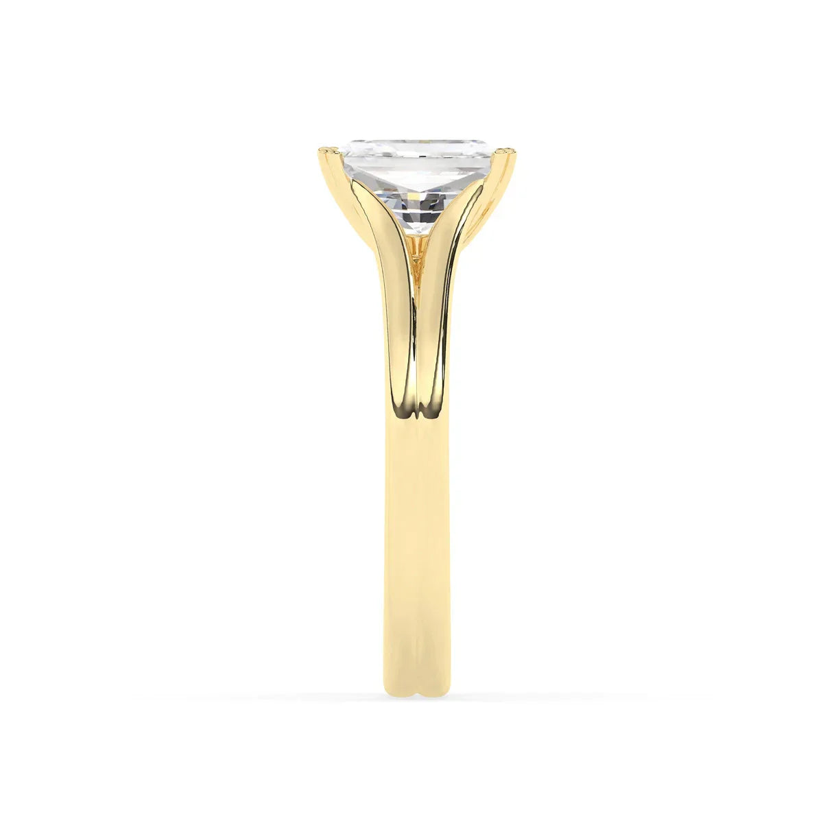 Stunning 2.0 CT Emerald Moissanite Engagement Ring with Split Shank Design 3