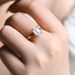 Stunning 1.0 - 2.0 CT Emerald Moissanite Engagement Ring with Solitaire Design 4