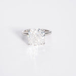Stunning 4.50 CT Cushion Moissanite Engagement Ring with Solitaire Design 1