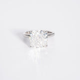 Stunning 4.50 CT Cushion Moissanite Engagement Ring with Solitaire Design 1
