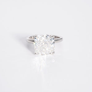 Stunning 4.50 CT Cushion Moissanite Engagement Ring with Solitaire Design