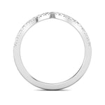 Stunning 0.2 TCW Round Moissanite Stones Curved Wedding Bands 4