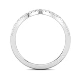 Stunning 0.2 TCW Round Moissanite Stones Curved Wedding Bands 4