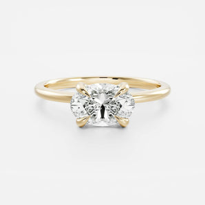 Stunning 1.5-2.5 CT Oval Moissanite Engagement Ring with Solitaire Design