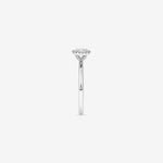 Stunning 0.3 CT Oval Moissanite Engagement Ring In Halo Design 3