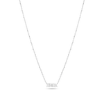 0.40 CT Baguette Moissanite Diamond Bar Pendant Necklace in Solid Gold 3