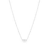 0.40 CT Baguette Moissanite Diamond Bar Pendant Necklace in Solid Gold 3