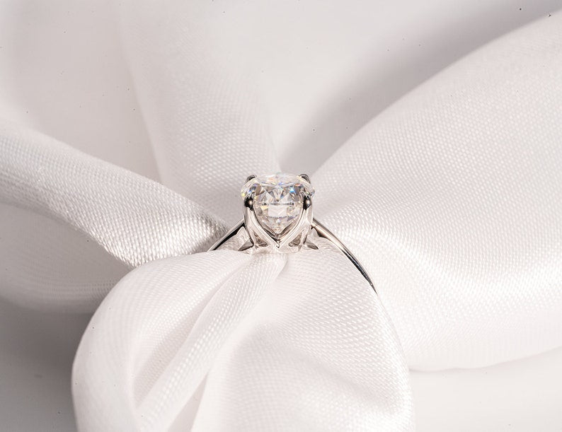 Classic 2.0 CT Oval Moissanite Engagement Ring with Solitaire Design 3