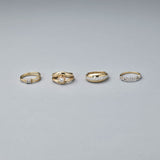 Stunning 0.21 TCW Round Moissanite Stones Linked Stones Wedding Bands 8