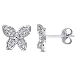Round Cut Cubic Zirconia in 925 Sterling Silver Earrings 8