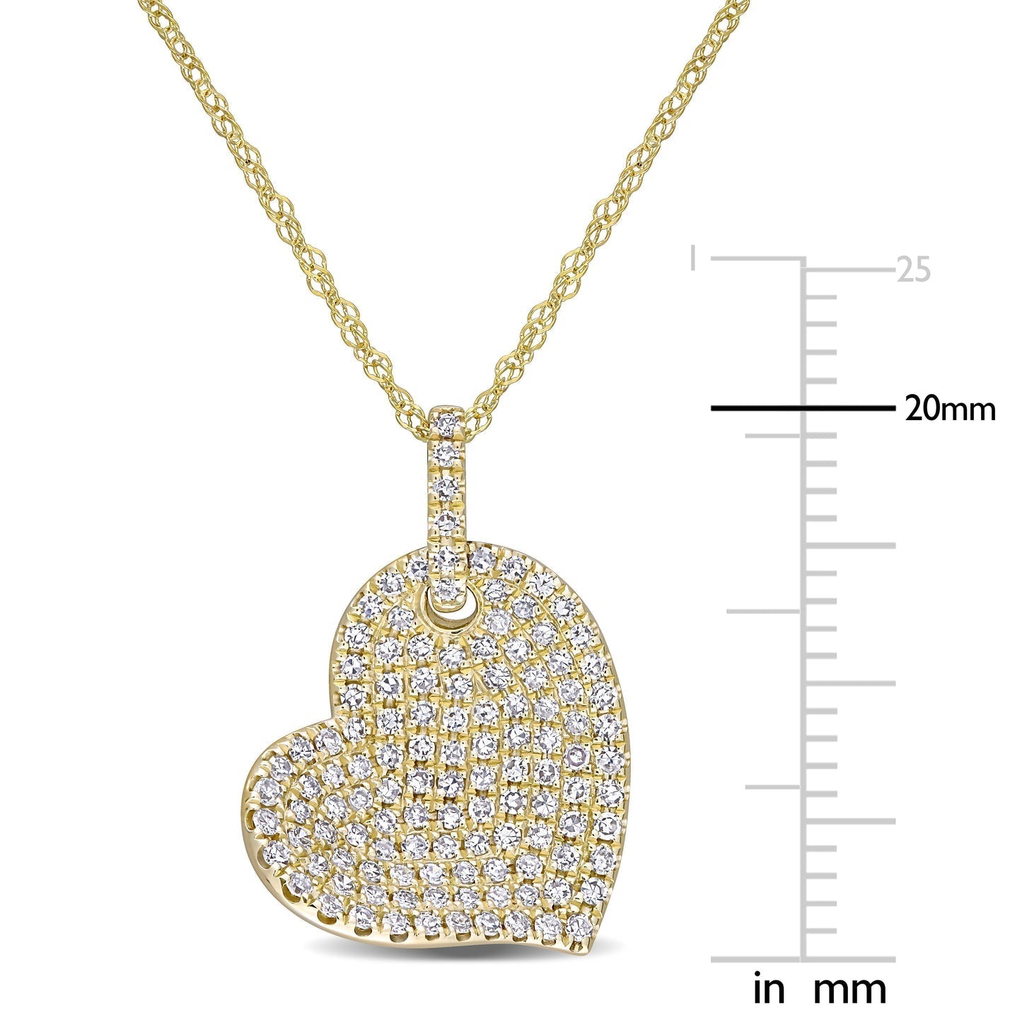 Round Cut Cubic Zirconia in 925 Sterling Silver Necklace 9