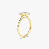 Stunning 1.0-2.0 CT Radiant Moissanite Engagement Ring with Bezel Design 2