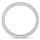 Round Cut Cubic Zirconia in 925 Sterling Silver Wedding Bands 11