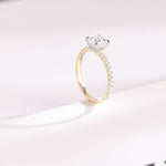 Stunning 0.5 - 1.5 CT Princess Moissanite Engagement Ring with Pave Design 6