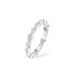 Stunning 0.2 TCW Round Moissanite Stones Vintage Wedding Bands 2