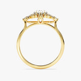 Stunning 1.50 CT Oval Moissanite Engagement Ring with Cluster Design 3