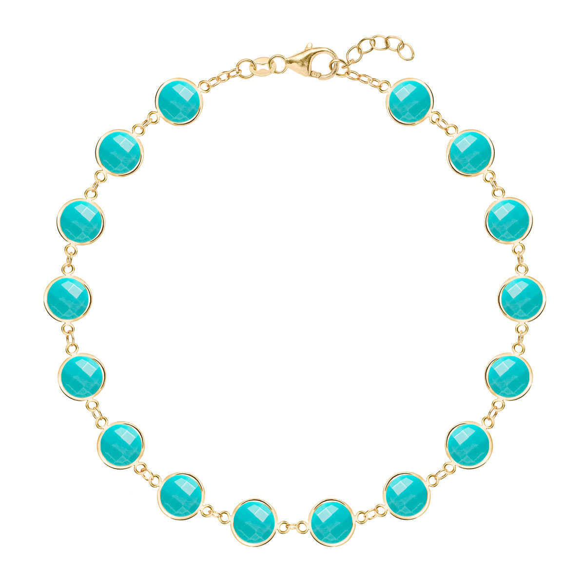 14.4 TCW Round Topaz Lab Made Diamond- December Birthstone Bracelet 1