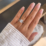 Stunning 3.0 CT Radiant Moissanite Engagement Ring with  Pave Design 4