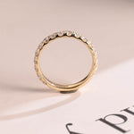 Stunning 0.2 TCW Round Moissanite Stones Half Eternity Wedding Bands 9