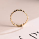 Stunning 0.2 TCW Round Moissanite Stones Half Eternity Wedding Bands 9