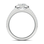 Stunning 0.6 CT Oval Moissanite Stones Pave & Halo Engagement Rings 3