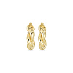 Stunning Twisted Hoops Earrings in Gold 8