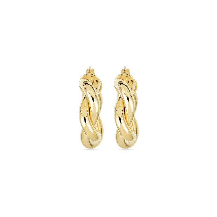 Stunning Twisted Hoops Earrings in Gold 8