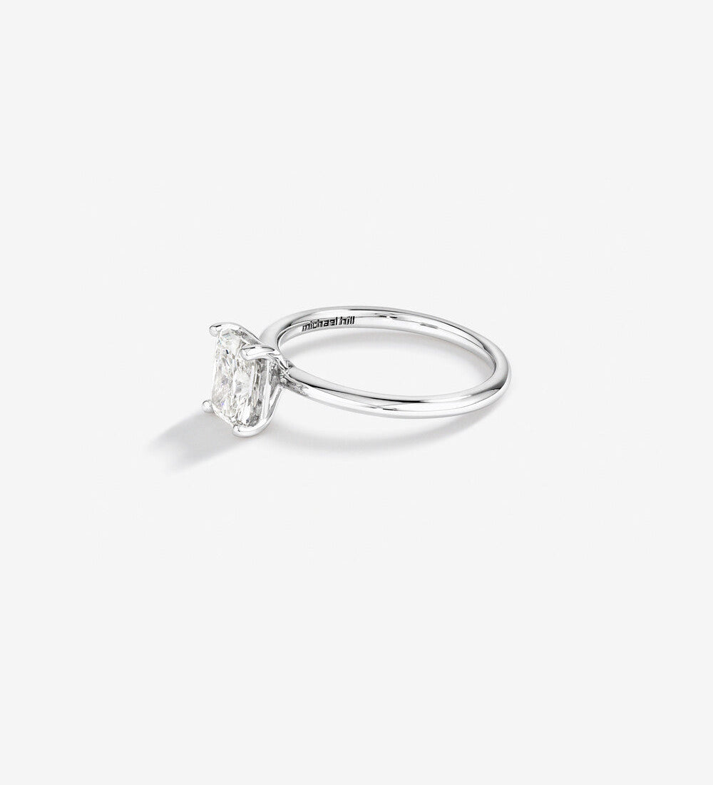 Stunning 1.25 CT Radiant Moissanite Engagement Ring in Solitaire Design 2