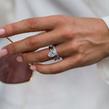 Oval Cut Solitaire Style  Cubic Zirconia in 925 Sterling Silver Ring 7