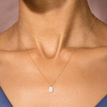0.20 CT Round Moissanite Diamond Tagged Pendant Necklace in Solid Gold 4