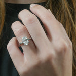 Stunning 1.0- 2.0 CT Oval Moissanite Engagement Ring with Hidden Halo Design 4
