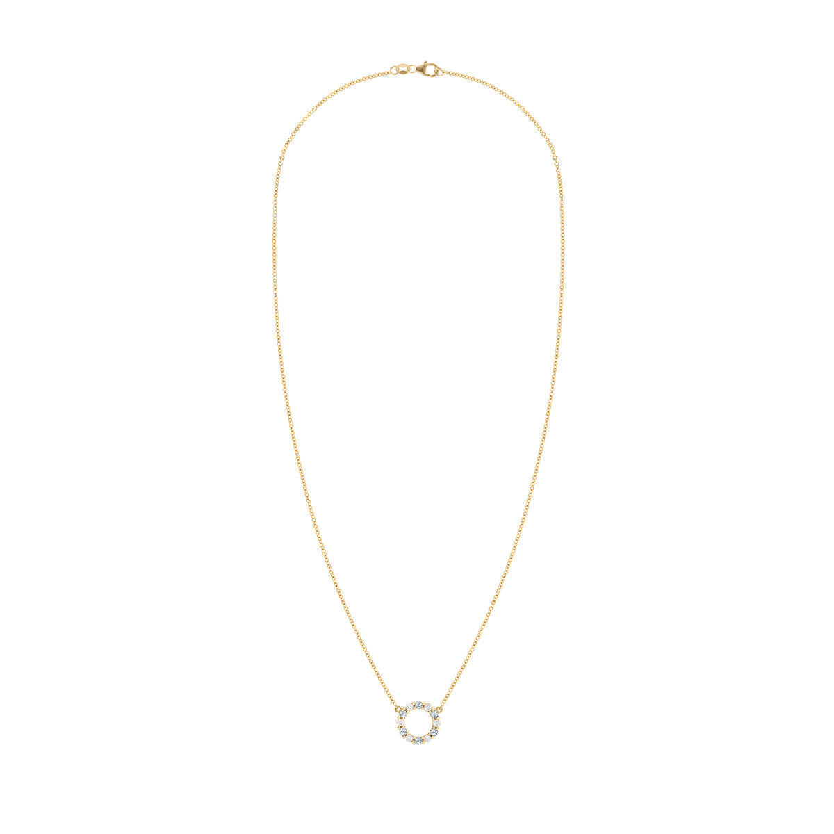 1.44 TCW Round Aquamarine Lab Made Diamond- March Birthstone Necklace 5