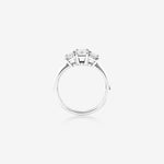 Stunning 1.30 CT Emerald Moissanite Engagement Ring with Three Stones Design 2
