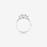 Stunning 1.30 CT Emerald Moissanite Engagement Ring with Three Stones Design 2