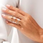 Stunning 1.0-2.0 CT Marquise Moissanite Engagement Ring with Pave Design 9