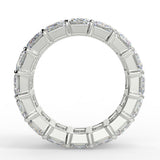 Stunning 2.50 TCW Emerald Moissanite Stones Full Eternity Wedding Bands 5