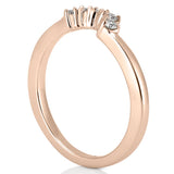 Stunning 0.10 TCW Round Moissanite Stones Curved Wedding Bands 6