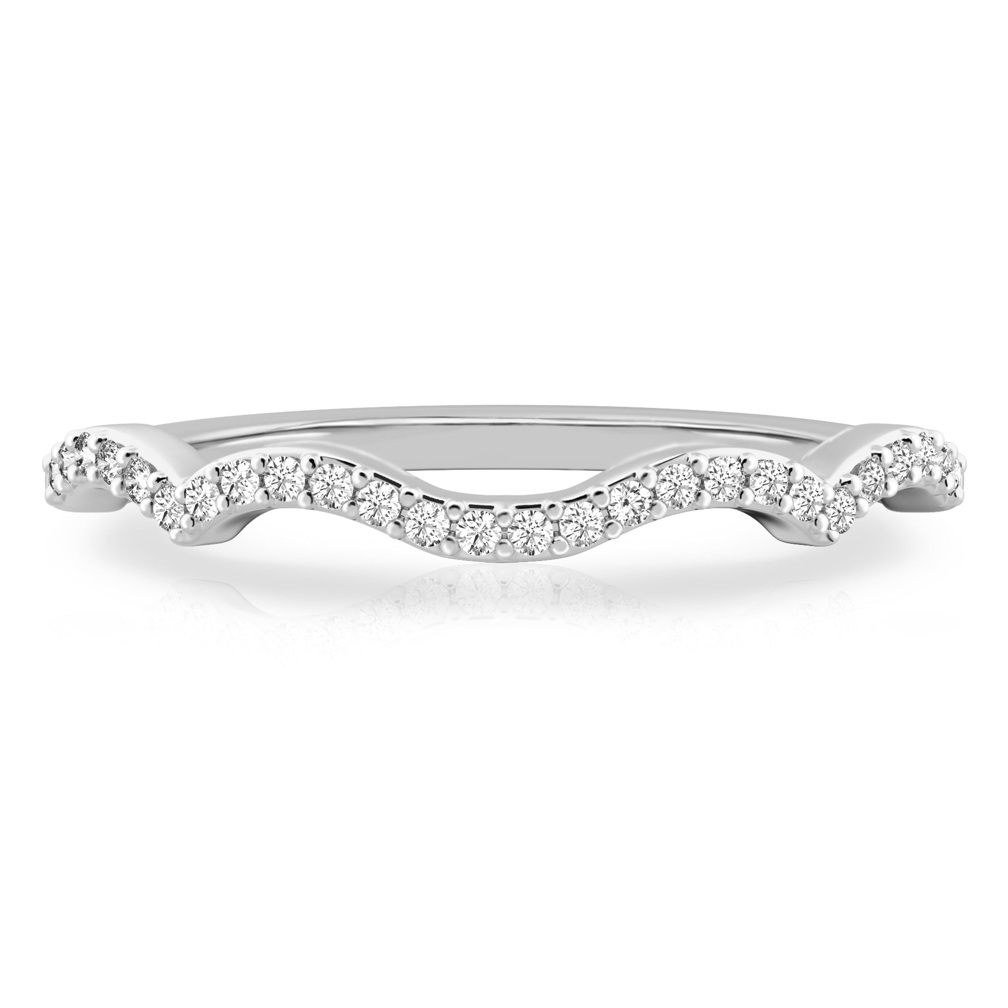 Stunning 0.20 TCW Round Moissanite Stones Wedding Bands 1
