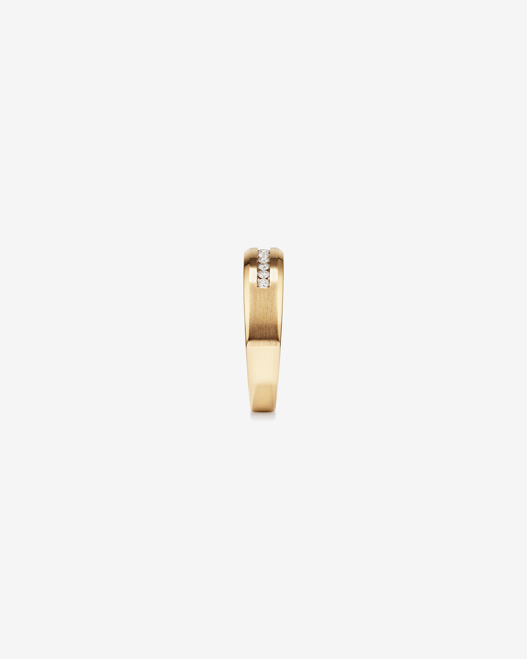 0.15 TCW Round Moissanite Channel Men's Wedding Band in Solid Gold 1