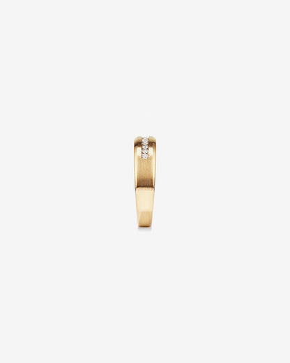 0.15 TCW Round Moissanite Channel Men's Wedding Band in Solid Gold 1