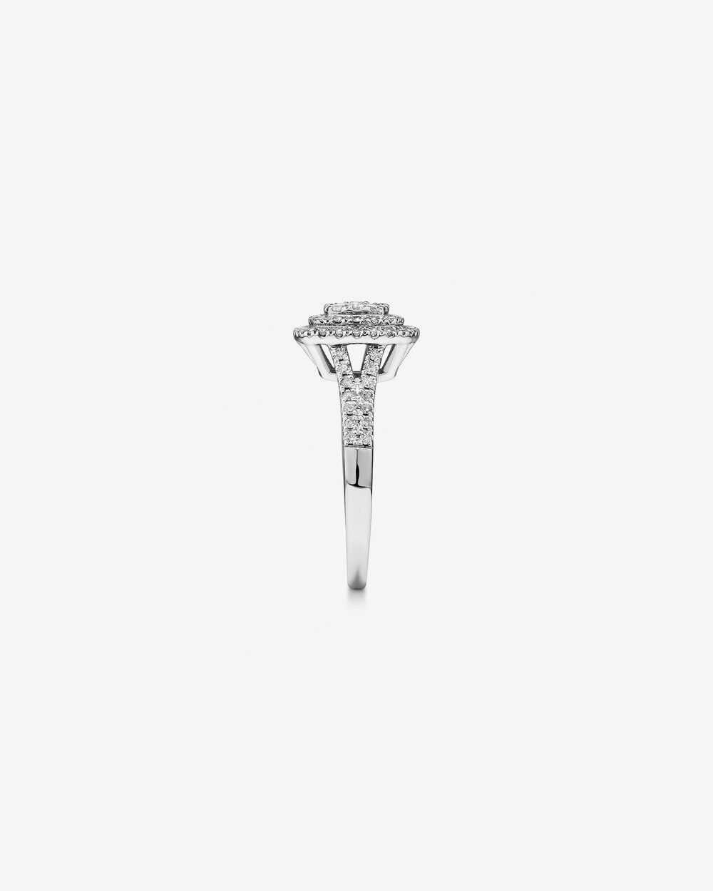 Stunning 0.65 CT Round Moissanite Engagement Ring with Cathedral Design 3