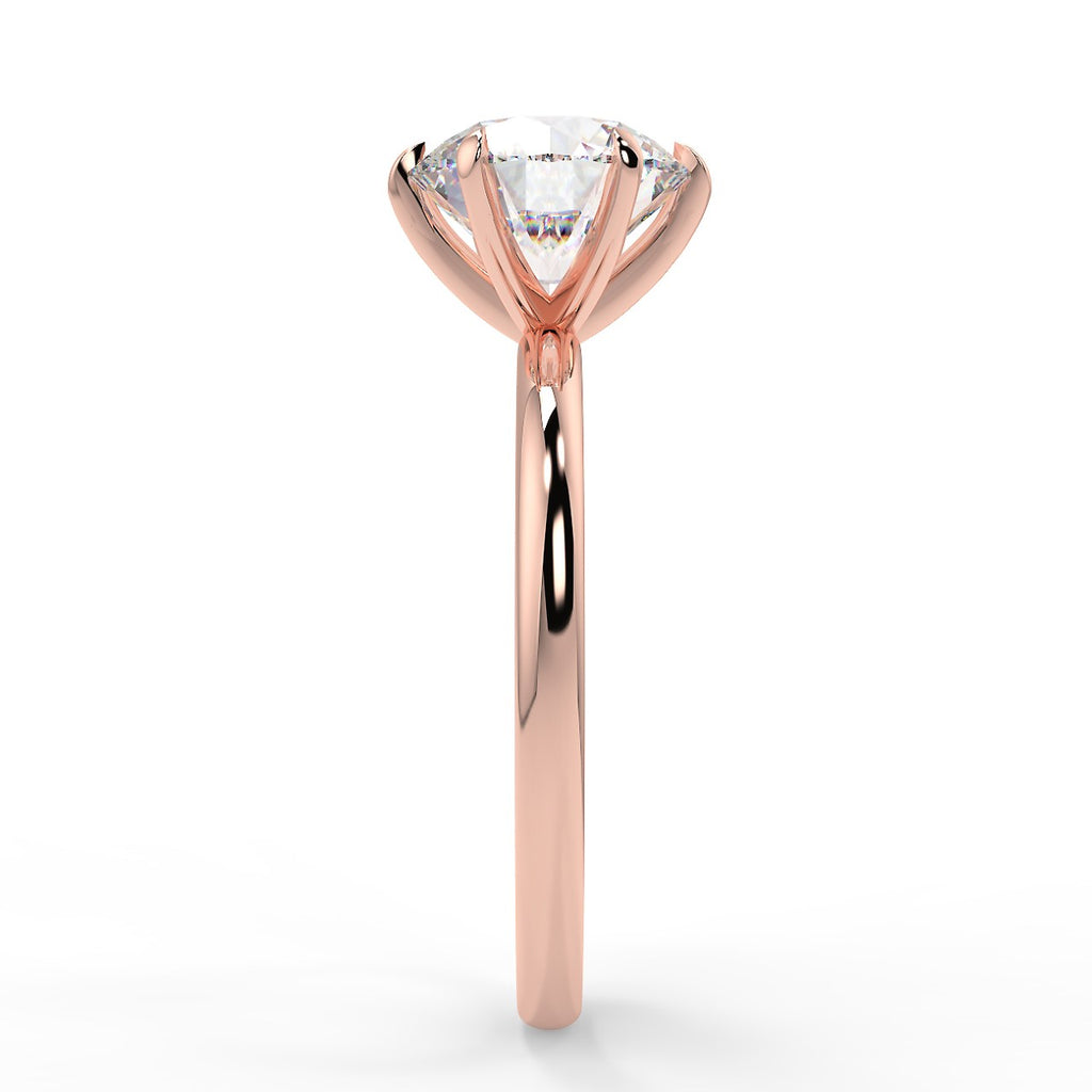 Stunning 2.0 CT Round Moissanite Engagement Ring with Solitaire Design 10