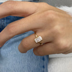 Classic 2.0 CT Radiant Moissanite Engagement Ring with Bezel Design 6