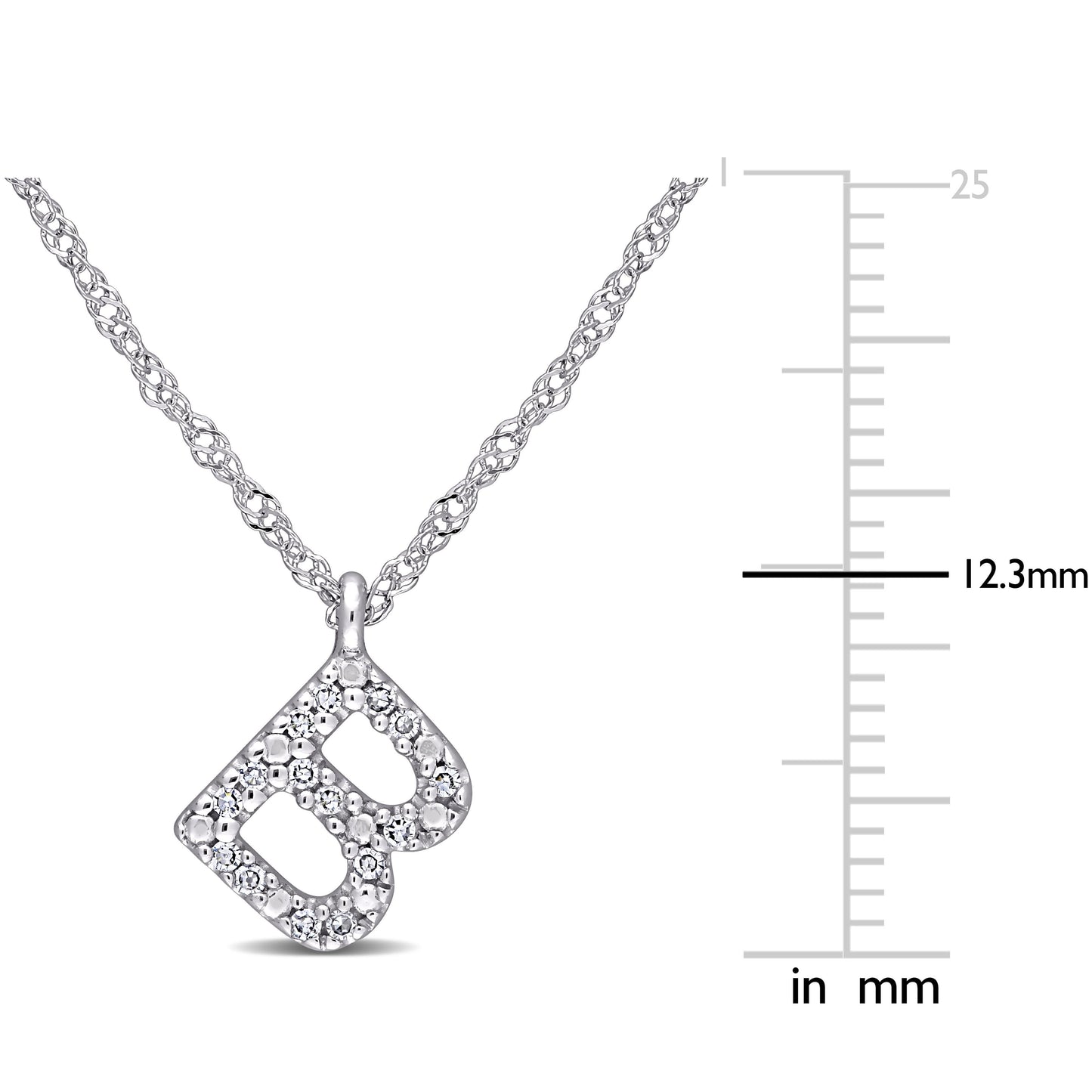 Round Cut Cubic Zirconia in 925 Sterling Silver Necklace 30