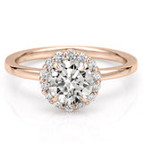 Stunning 0.50-1.50 CT Round Moissanite Engagement Ring With Halo Design 7