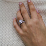 Oval Cut Three Stone Style Cubic Zirconia in 925 Sterling Silver Ring 1