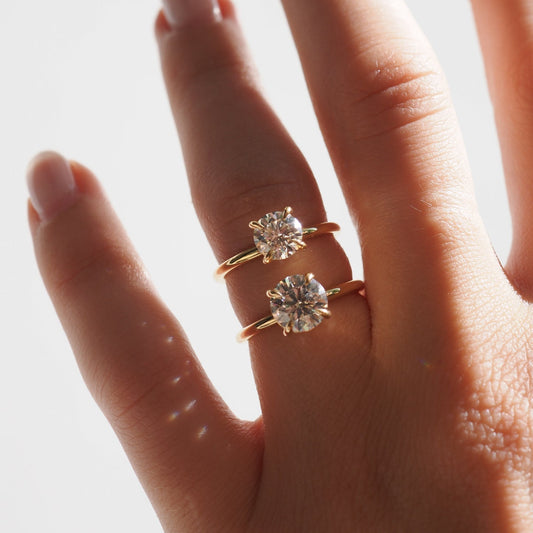 Stunning 1 CT Round Moissanite Engagement Ring with Solitaire Design 1
