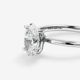 Stunning 1.25 CT Oval Moissanite Engagement with Ring Solitaire Design 5
