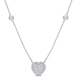 Round Cut Cubic Zirconia in 925 Sterling Silver Necklace 4